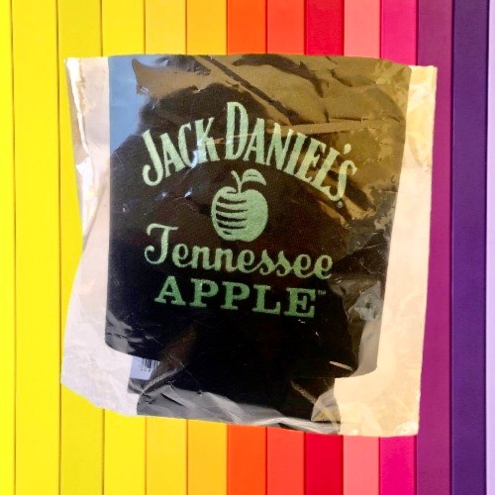 Jack Daniels Whiskey Can Bottle Coozie Drink Holder Cooler Tennessee Apple NEW